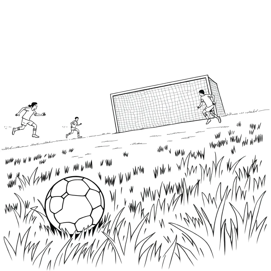 Soccer coloring page