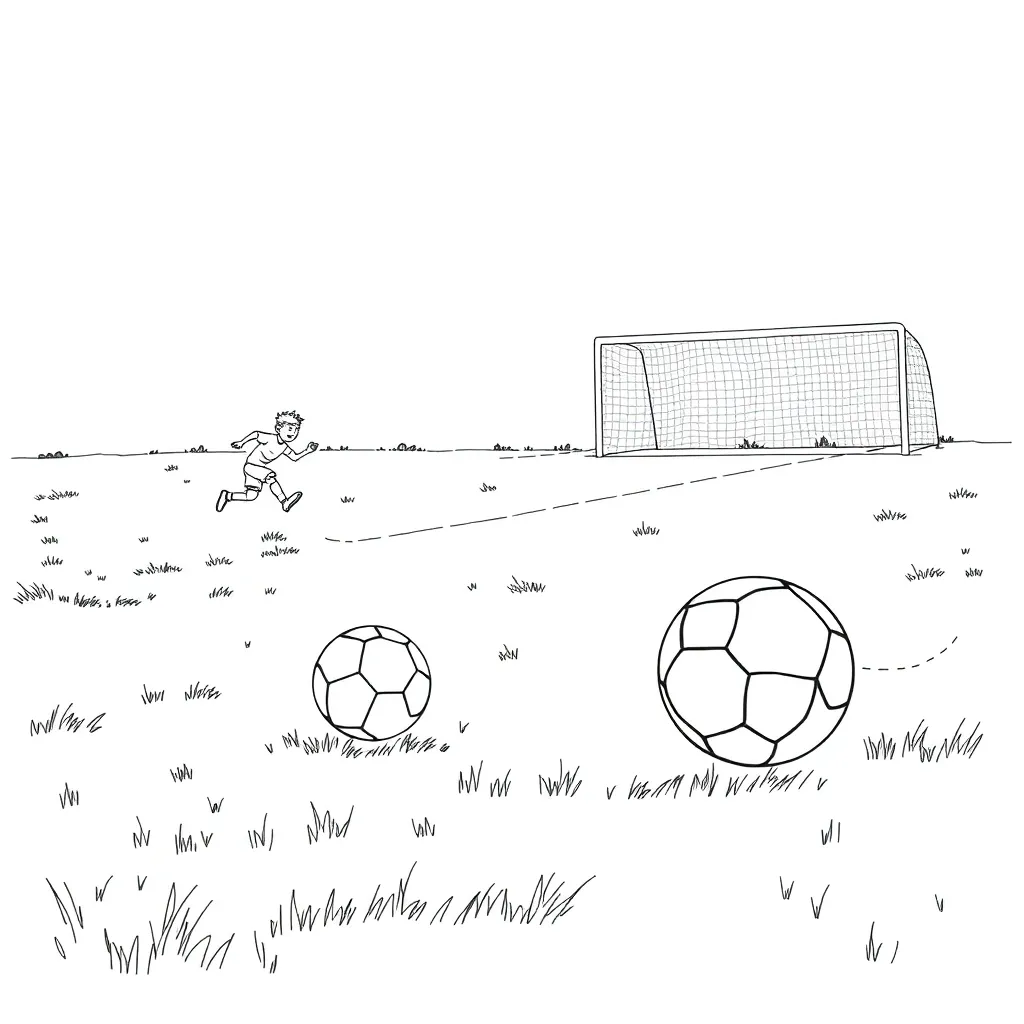 Soccer coloring page