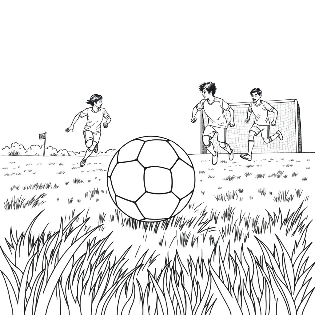 Soccer coloring page