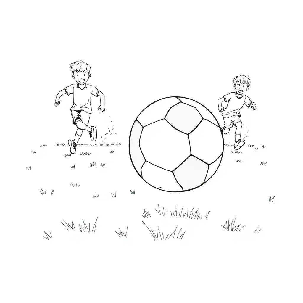 Soccer coloring page