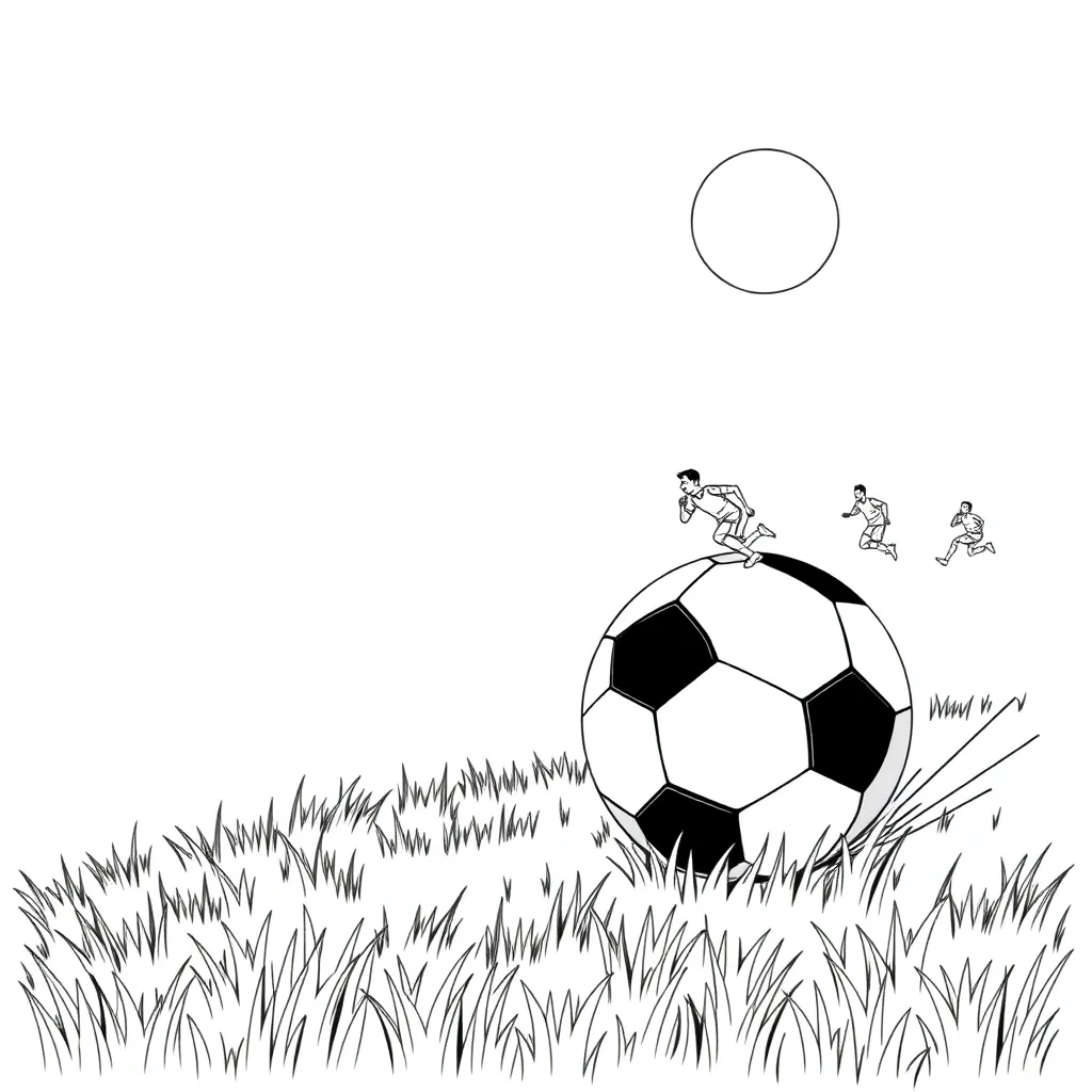 Soccer coloring page