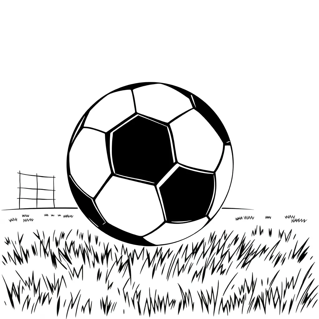 Soccer coloring page