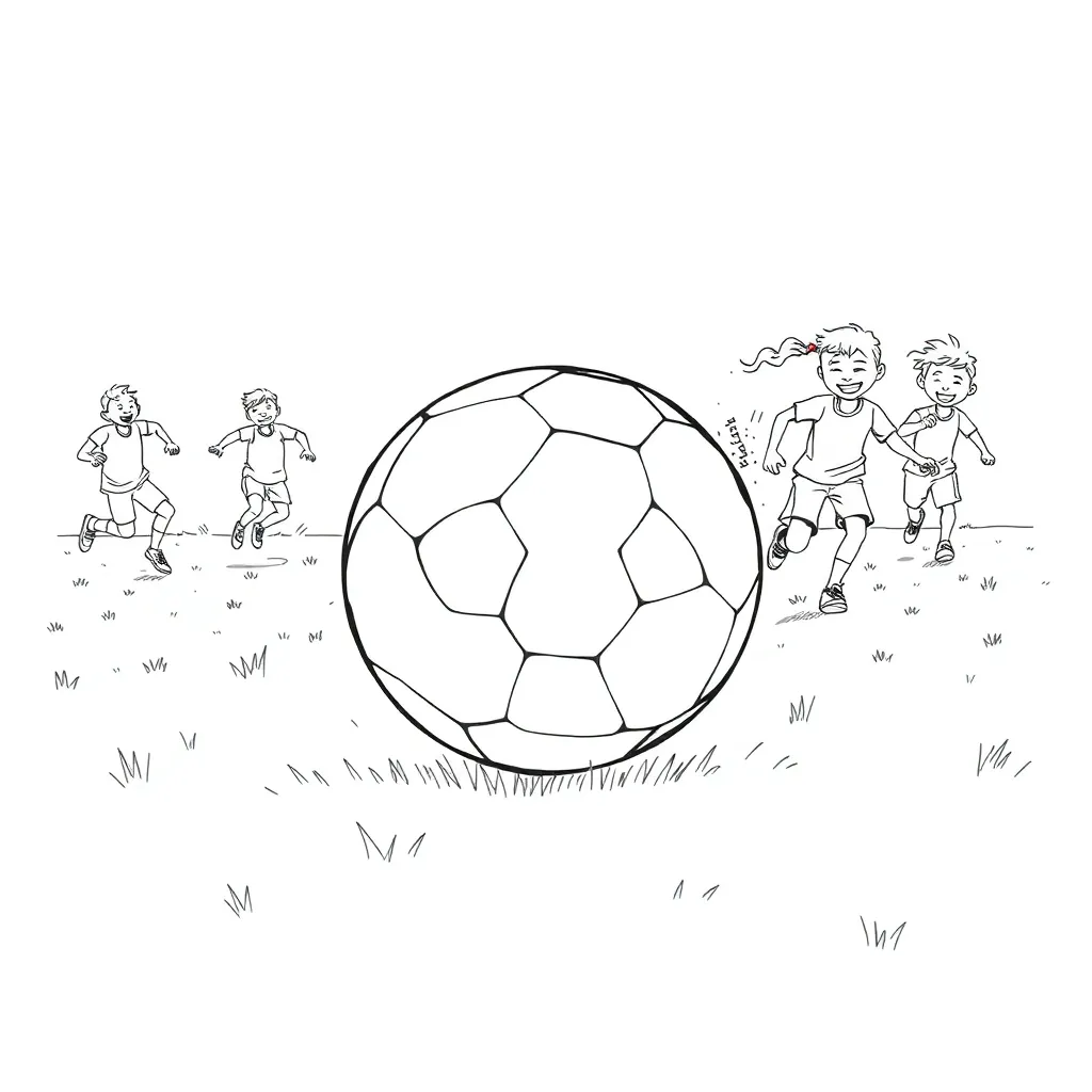 Soccer coloring page