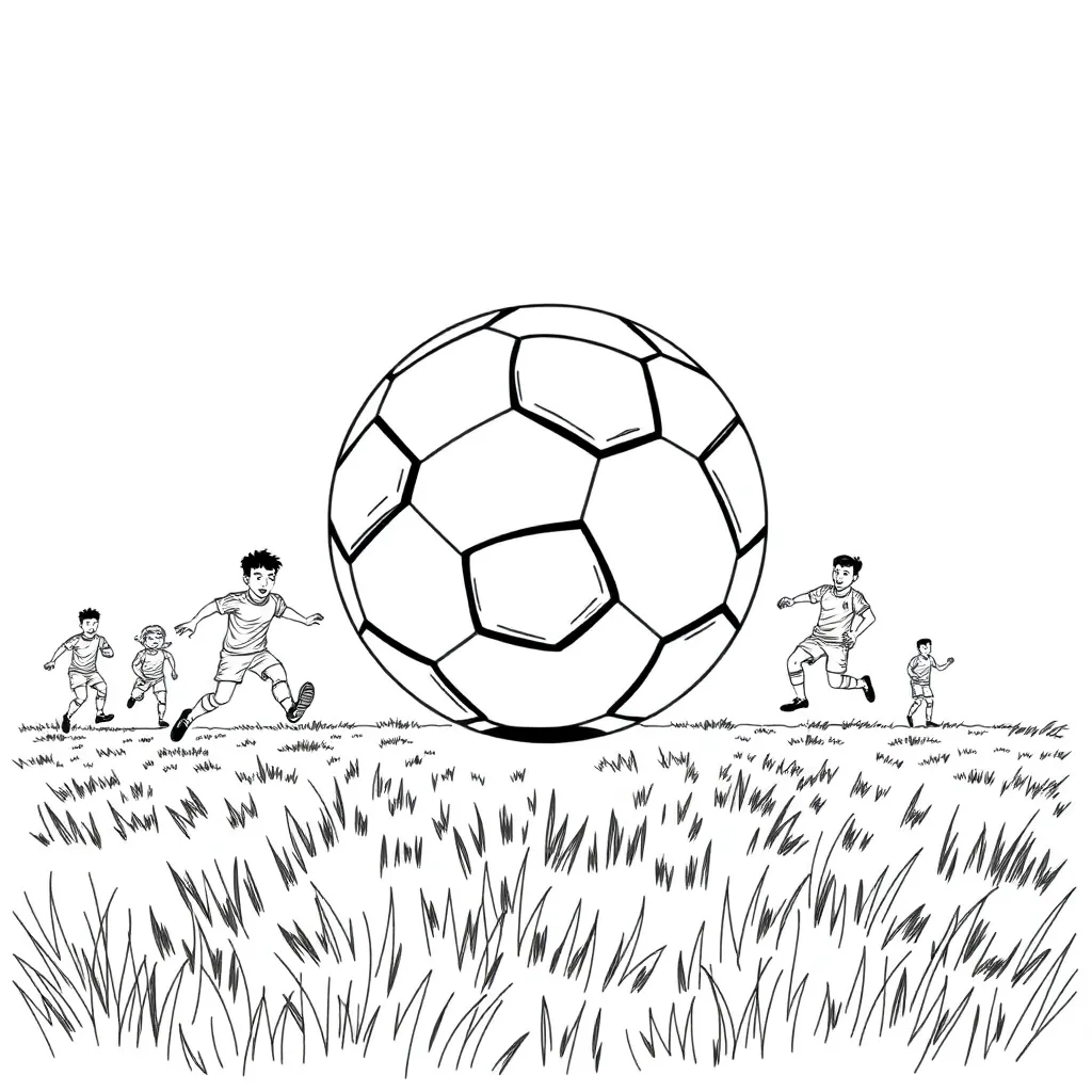 Soccer coloring page