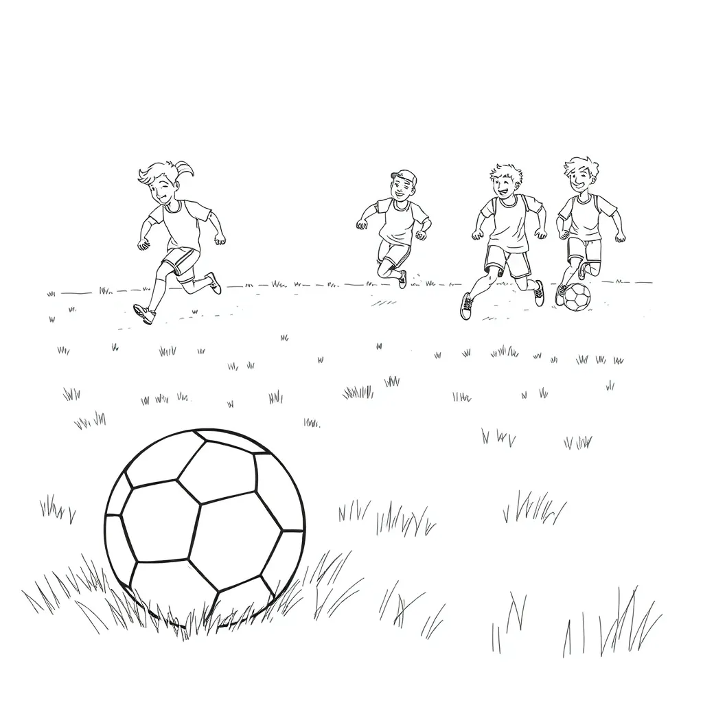 Soccer coloring page