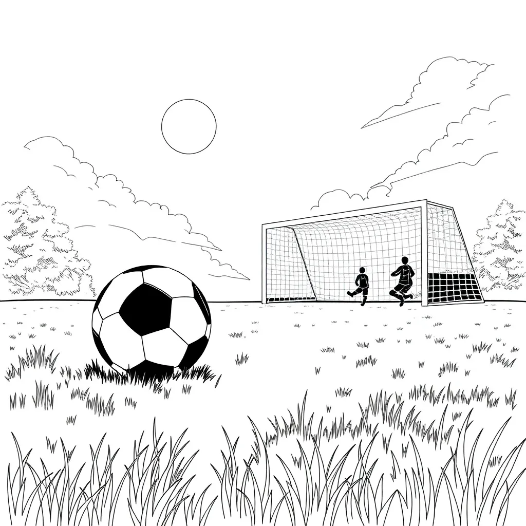 Soccer coloring page