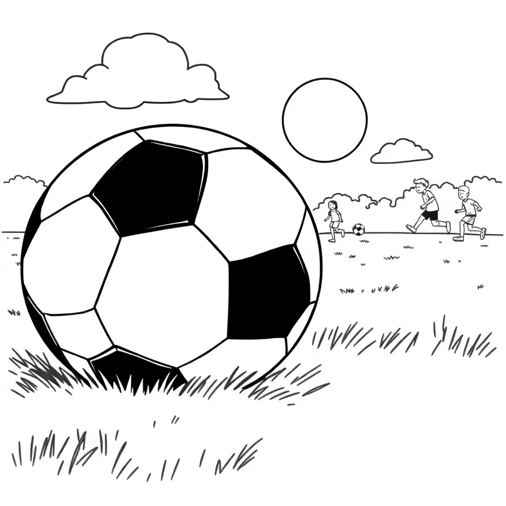 Soccer coloring page