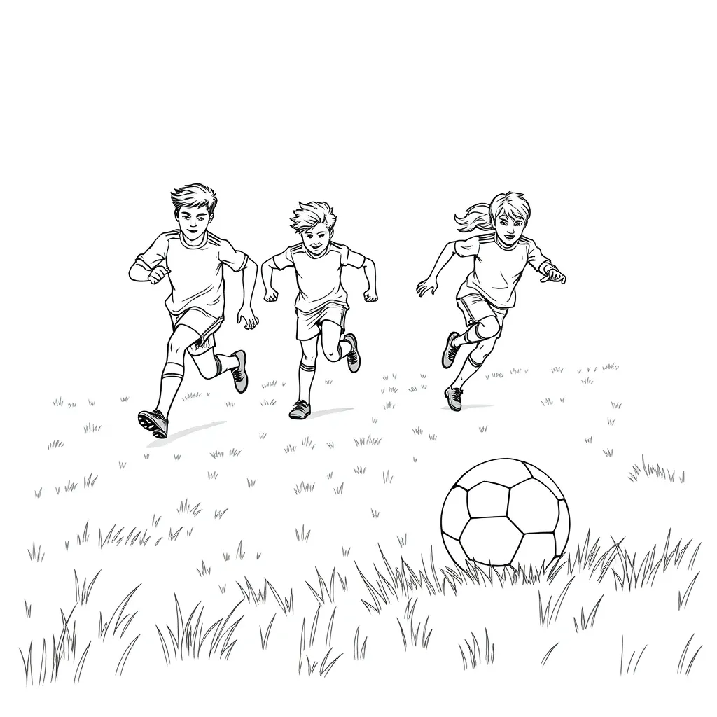 Soccer coloring page