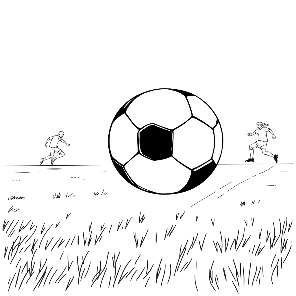 Soccer coloring page