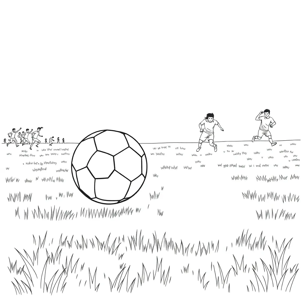 Soccer coloring page