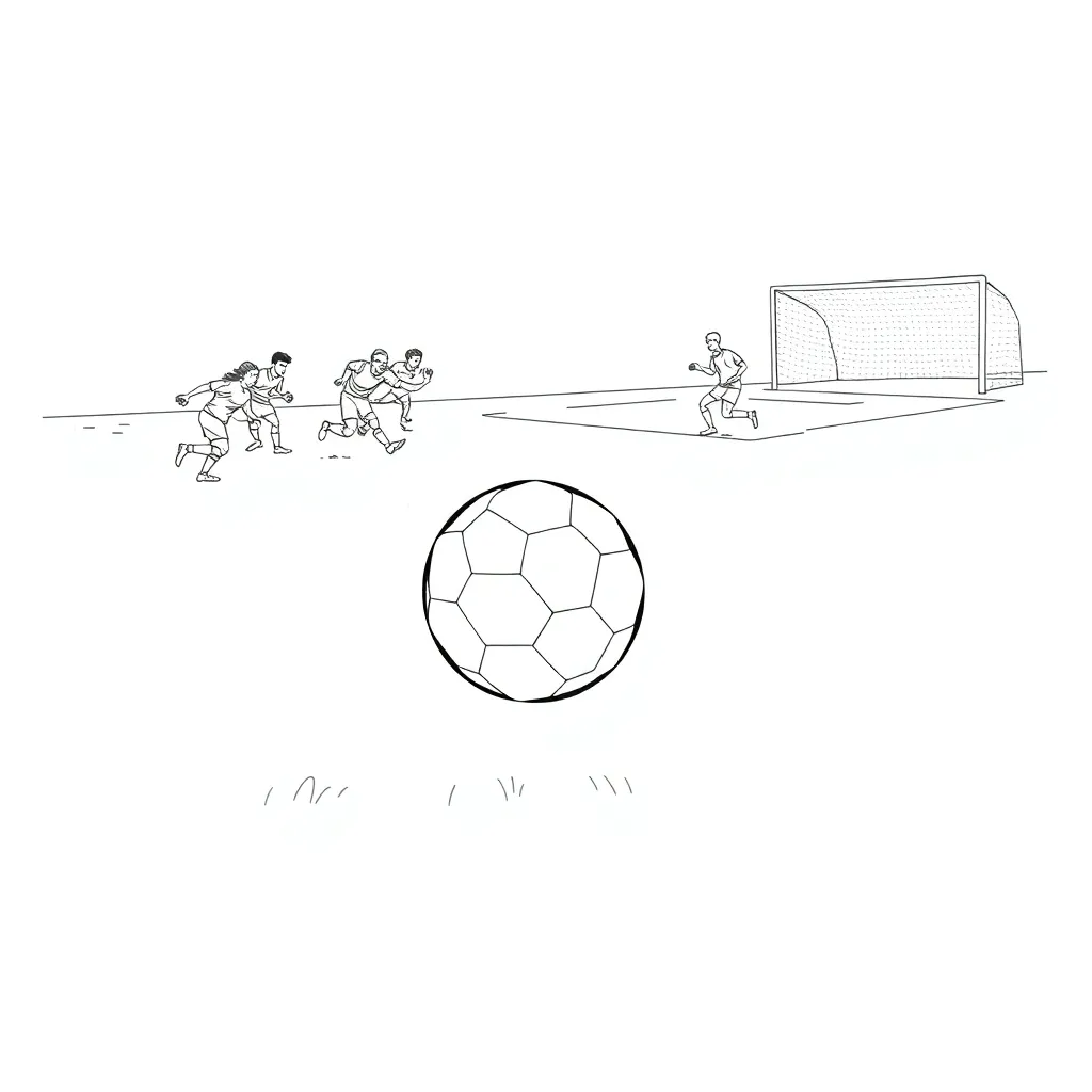 Soccer coloring page