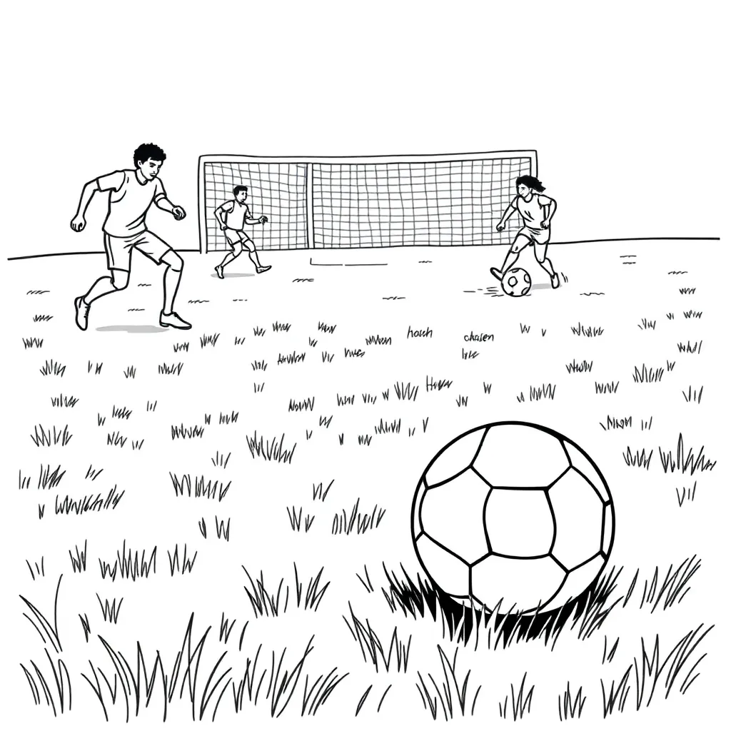 Soccer coloring page
