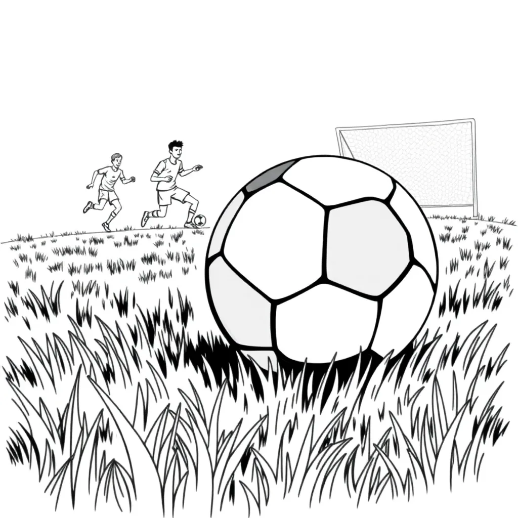 Soccer coloring page