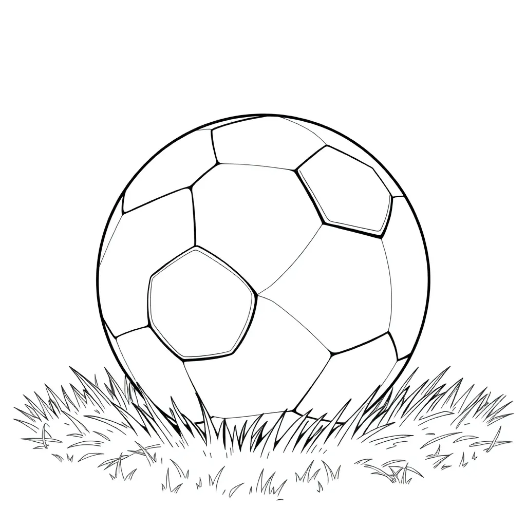 Soccer coloring page