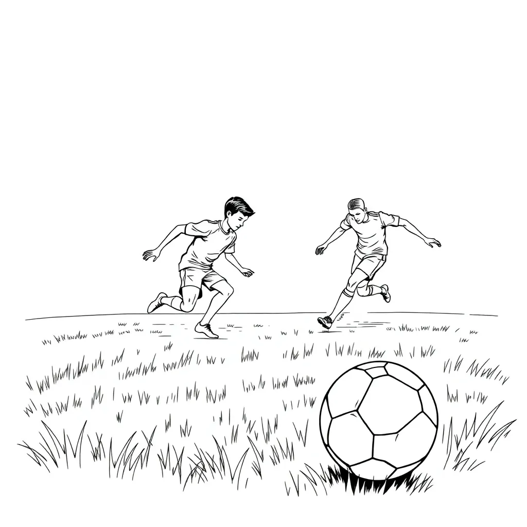 Soccer coloring page