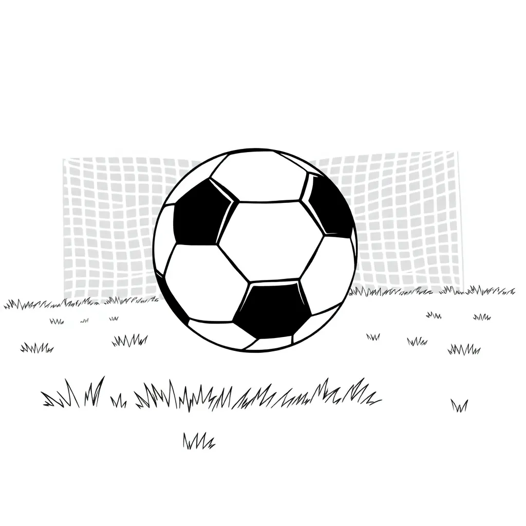 Soccer coloring page