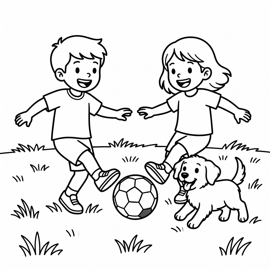 Soccer coloring page