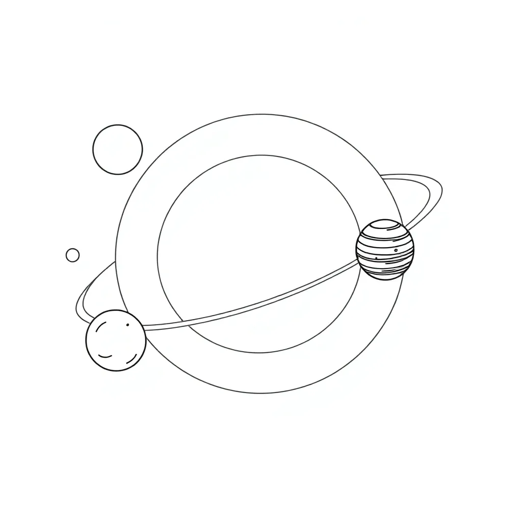Solar System coloring page