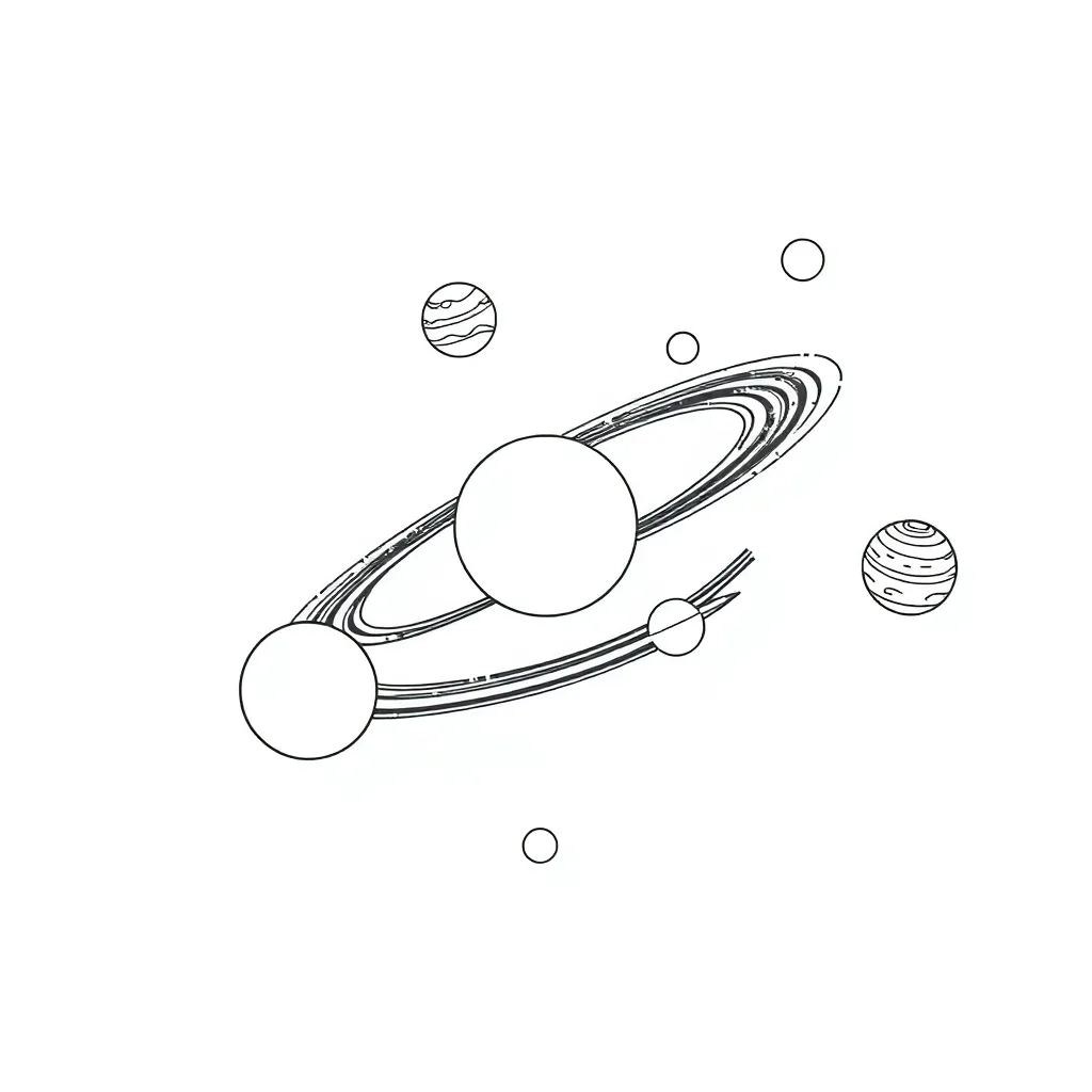 Solar System coloring page