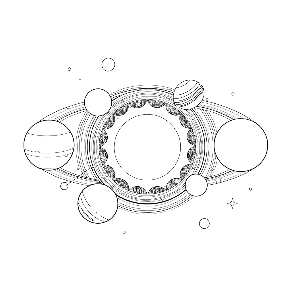 Solar System coloring page
