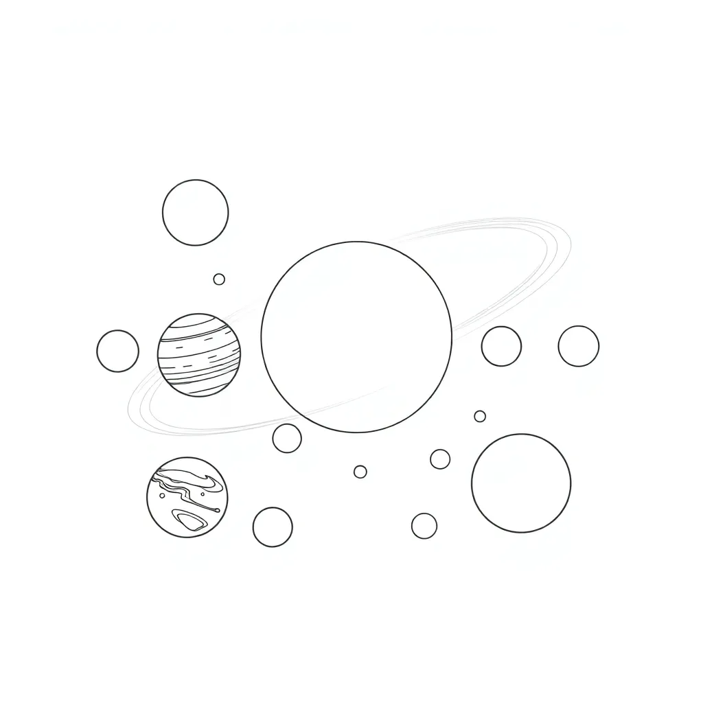 Solar System coloring page