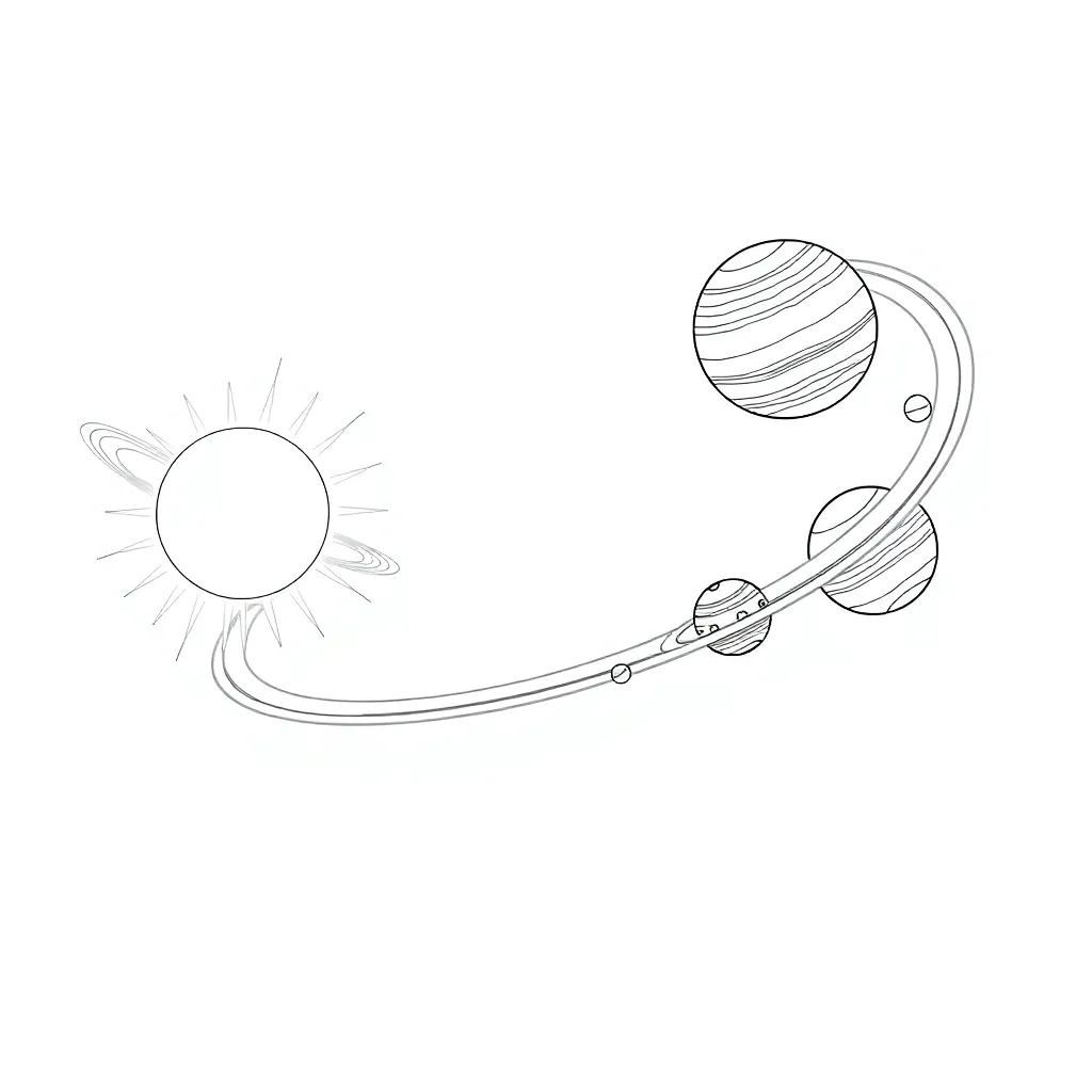 Solar System coloring page