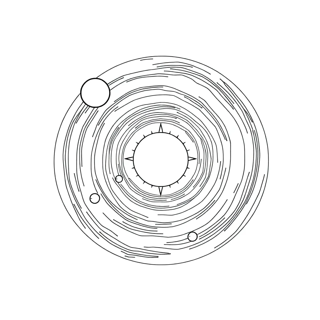 Solar System coloring page