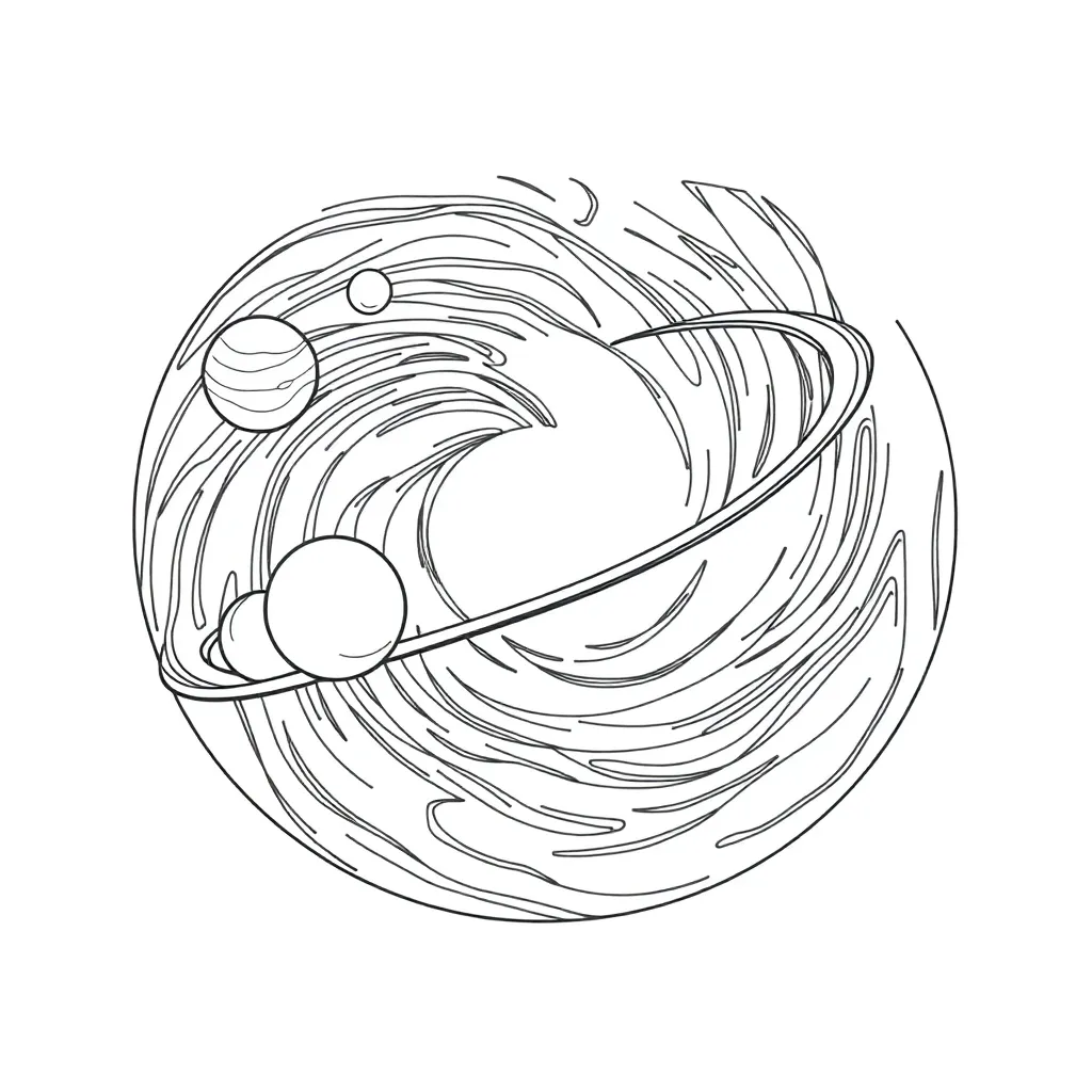 Solar System coloring page