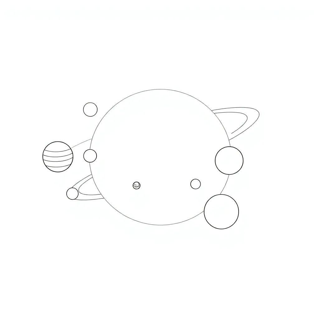 Solar System coloring page