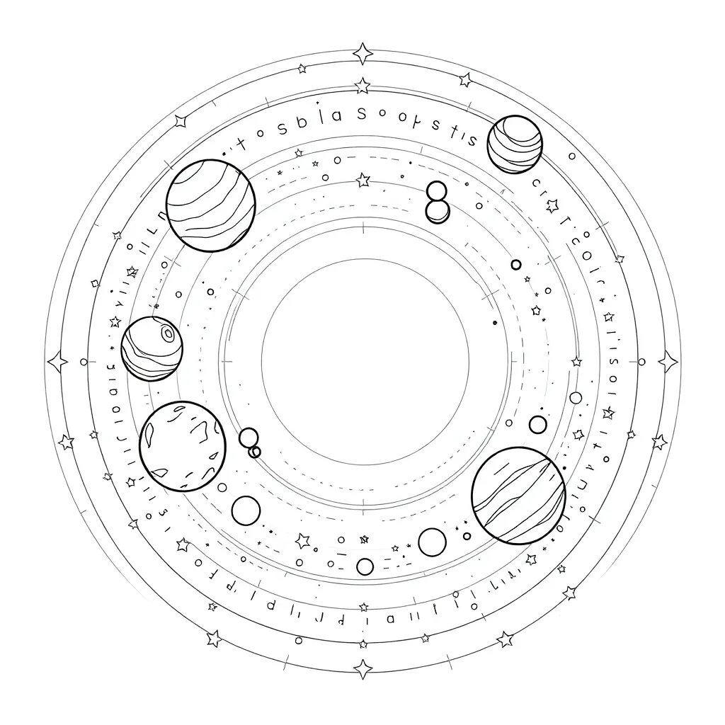 Solar System coloring page