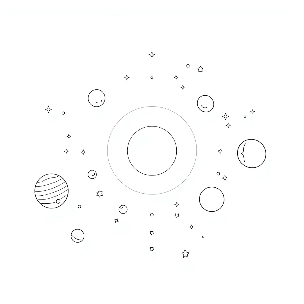 Solar System coloring page