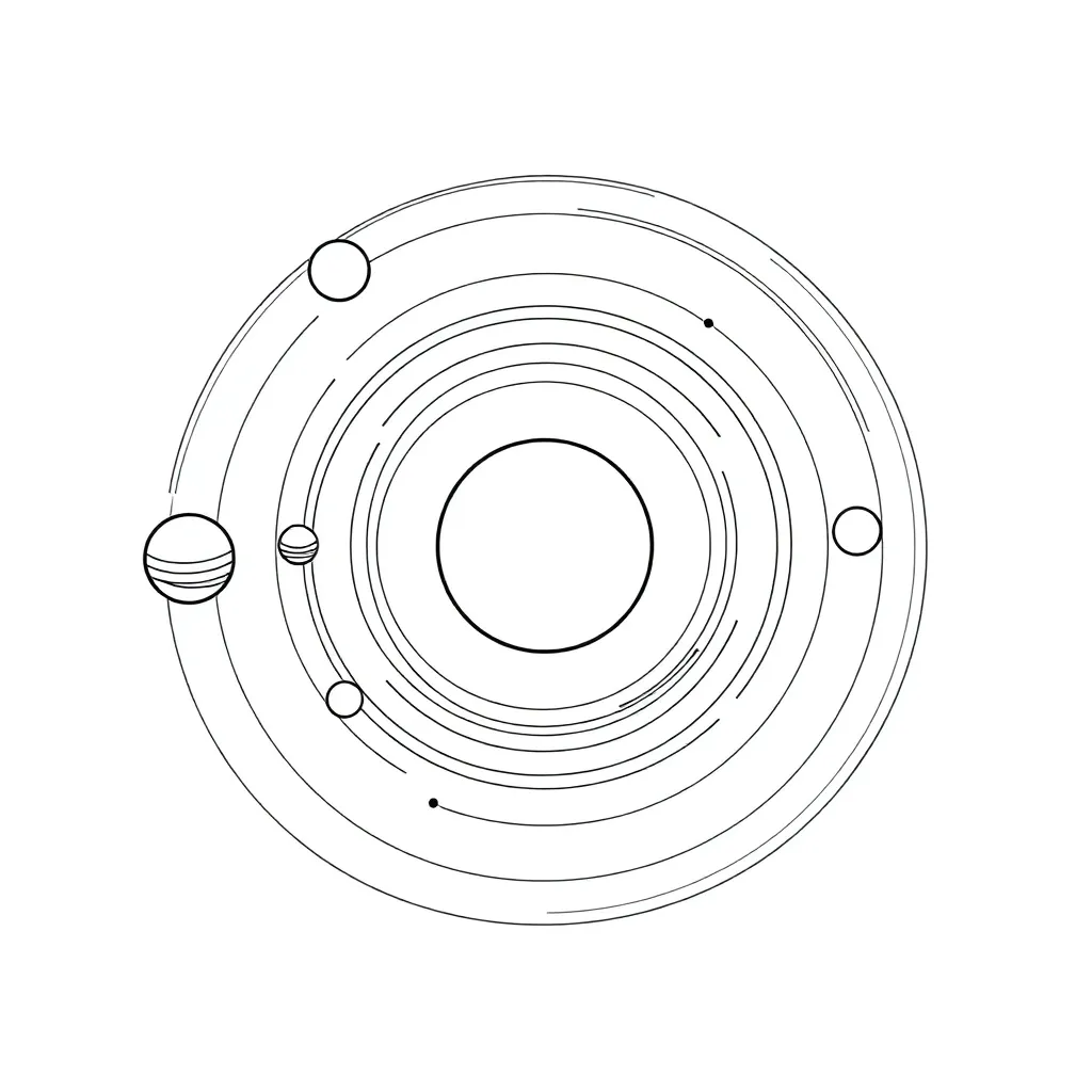 Solar System coloring page
