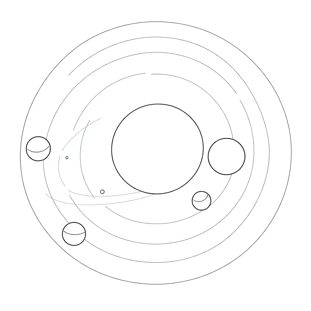 Solar System coloring page