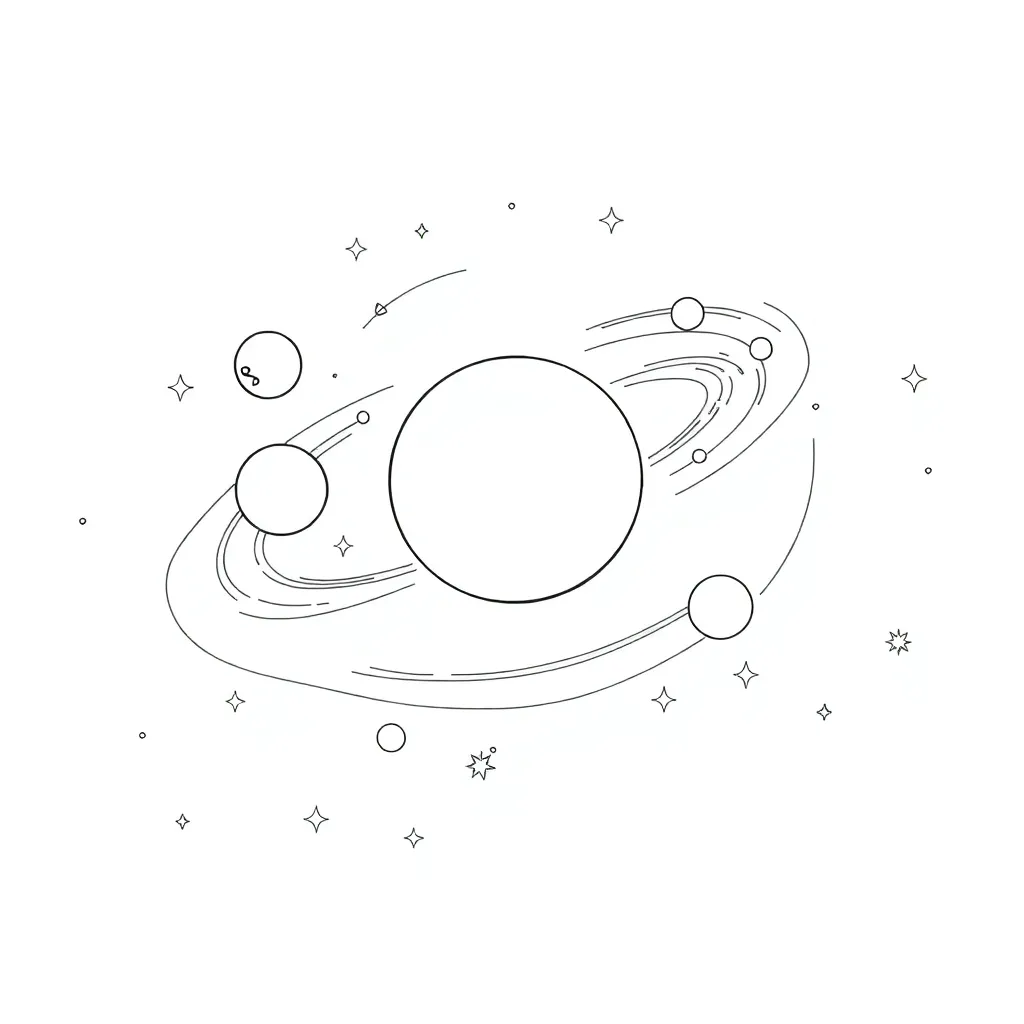Solar System coloring page