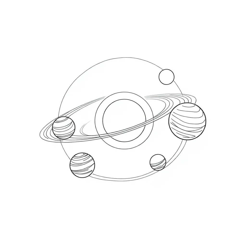 Solar System coloring page