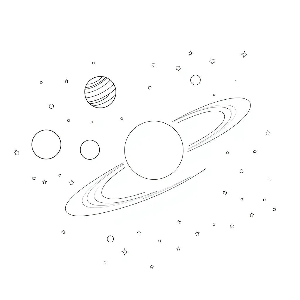 Solar System coloring page