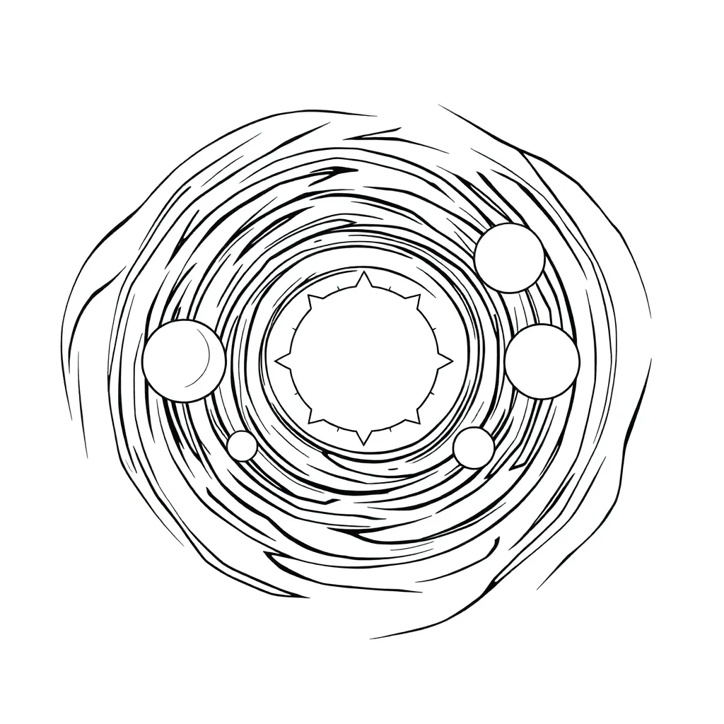 Solar System coloring page