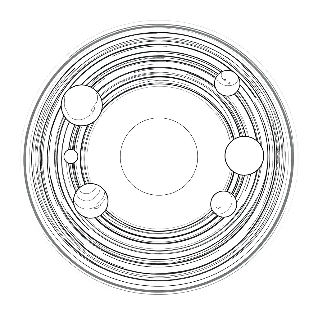 Solar System coloring page