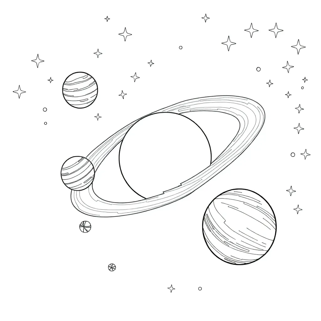 Solar System coloring page