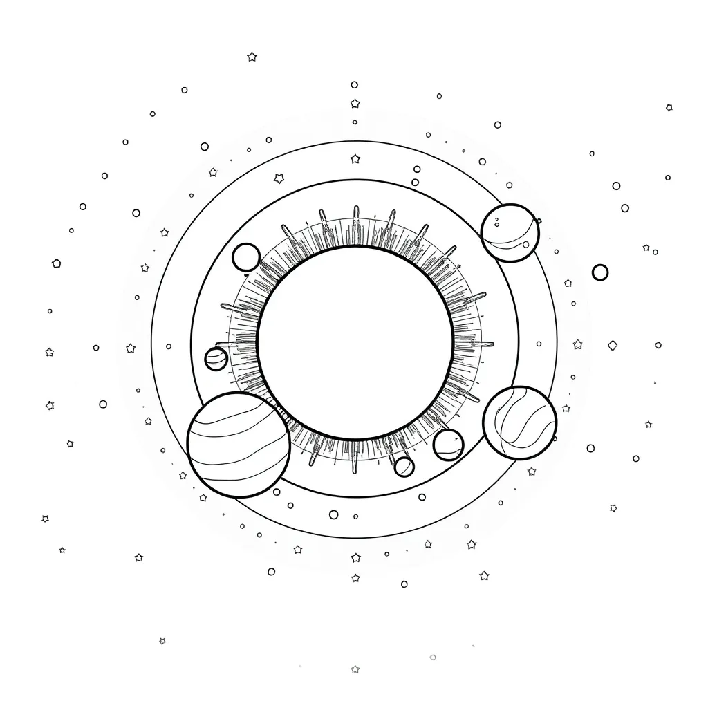 Solar System coloring page