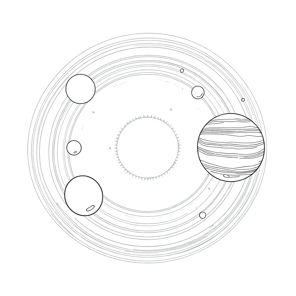 Solar System coloring page
