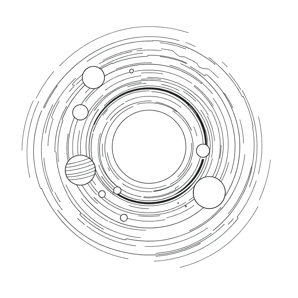 Solar System coloring page