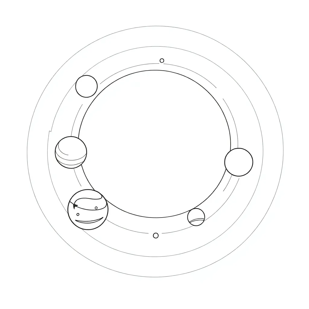 Solar System coloring page