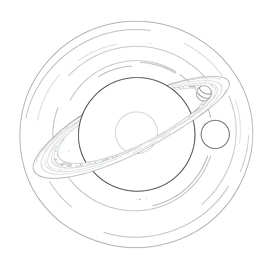 Solar System coloring page