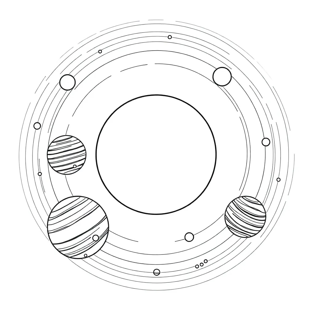 Solar System coloring page