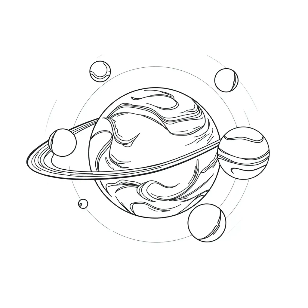 Solar System coloring page