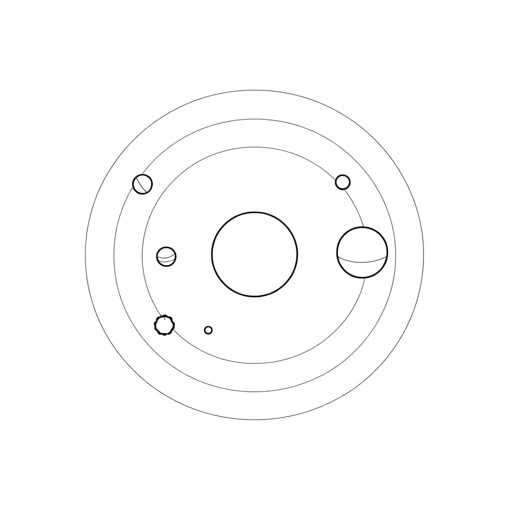 Solar System coloring page