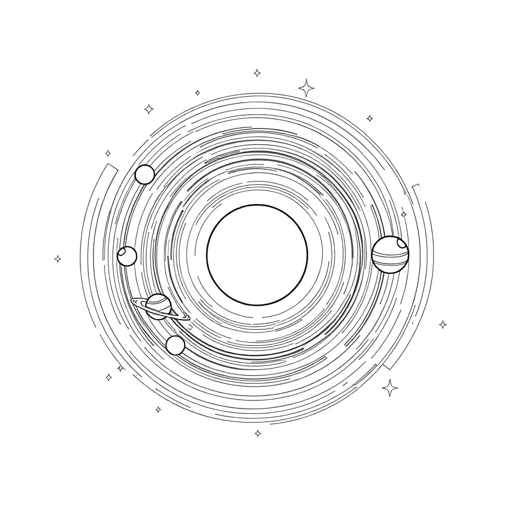Solar System coloring page