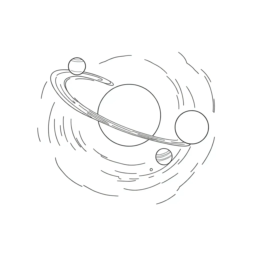 Solar System coloring page