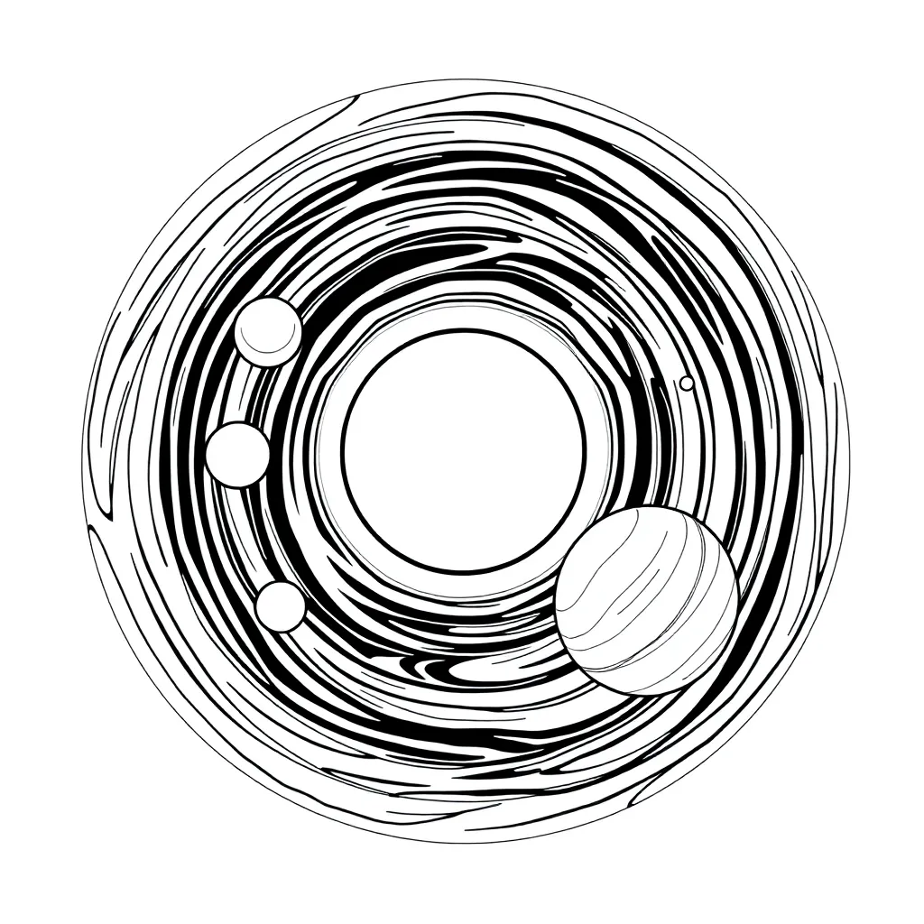 Solar System coloring page